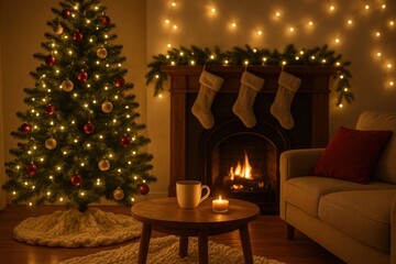 Fototapeta premium Cozy festive Christmas ambiance.