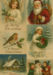 Obraz premium Vintage Christmas festive nostalgia.