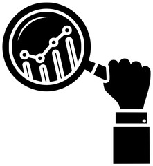 search illustration research silhouette magnifier logo glasses icon find outline lens magnification magnifying glass glass optical magnifying magnify business exploration shape for vector graphic back