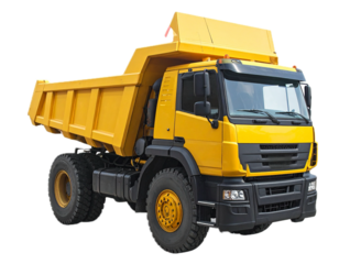 Isolated Construction Dump Truck Vehicle