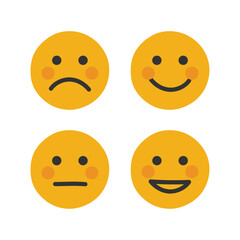 Orange face cartoon gesture icon set isolated flat style design.