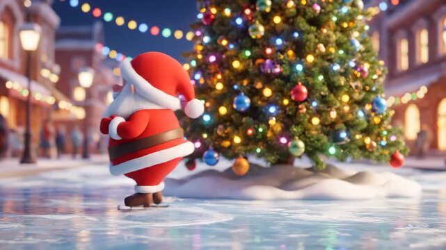 holiday cheer flows, celebrations light up wintry streets, joyful carolers move through sparkling holiday displays, vibrant winter festival with singing and glowing festive ornaments.
