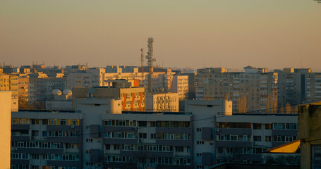 Explore the rooftops of Bucharest showcasing diverse cityscape and architecture