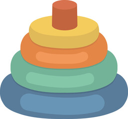 Stacking Rings Toy Illustration