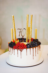 Celebrating a milestone with a stunning birthday cake