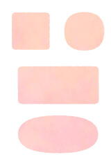 Pastel Pink Watercolor Rounded Frame Set for Labels and Cute Designs