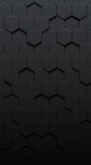 A set of hexagonal geometric shapes. Abstract background. Dark geometric shapes.