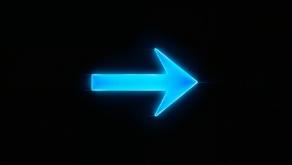 Follow the glowing turquoise arrow for cool navigation and direction! Captivating wayfinding for digital design and modern tech promotions online now