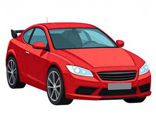 Obraz premium Sleek Red Sports Car Illustration - Automotive Design and Transportation.
