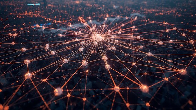 Global digital network connections and data technology future