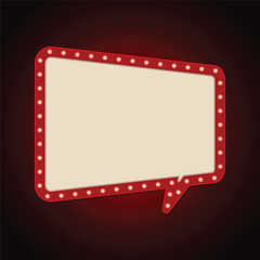 retro light box sign, cinema elemental theme