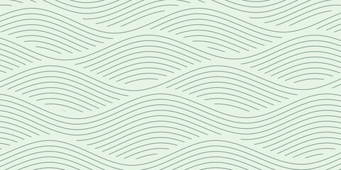 farm green banner, organic abstract background with fields. wavy green lines, natural organic products. ecology background. striped farmer green Pattern © Salam