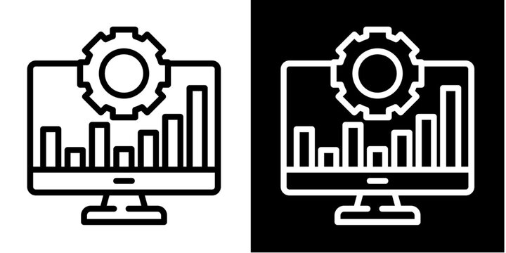 Processing Icon Set White Style Collection

