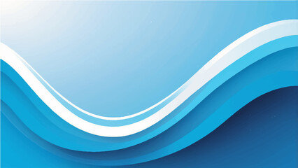 Blue abstract wave design background illustration with light lines and curves for futuristic business pattern template