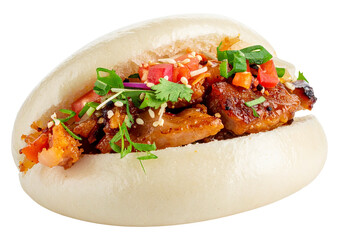 Soft bao bun isolated object