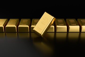 gold bars on black