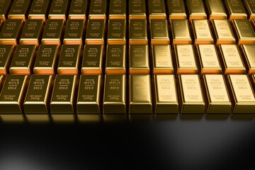 gold bars on black background