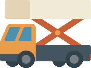 Scissor lift truck platform