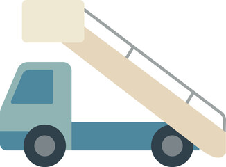 Aircraft boarding stairs vehicle