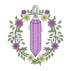 A vintage style illustration representing precious stone