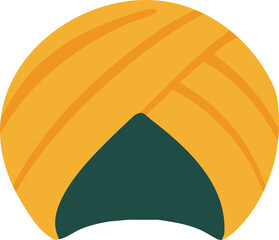 Golden turban with dark center