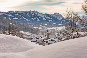 Burgberg - Allgäu - Winter - Schnee - Ortsansicht - Alpen
