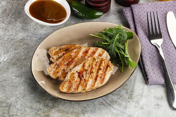Grilled turkey breast fillet steak