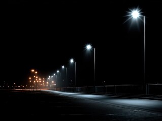 Photography late night city light spots minimalist style urban abstract bokeh