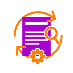 Process management business icon illustration design vector