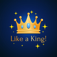 King crown rich banner template design vector