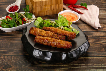 Fried Vietnamese spring roll with special sauce