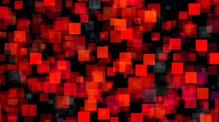 Dynamic abstract background with vibrant red squares and a modern feel perfect for technology, design, or creative projects with energy and boldness