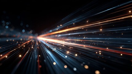 Stunning abstract data streams bursting with light, perfect for illustrating high speed internet, technology advancements, and futuristic concepts
