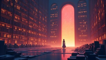 Lumina's Transformation: The Library of Illuminated Pages