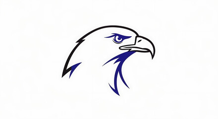 Obraz premium Powerful and Majestic Eagle Head Illustration symbolizing Freedom, Strength, and Vision for Sports or Corporate Identity
