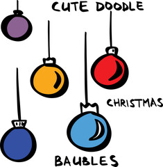 baubles doodle art kid drawing