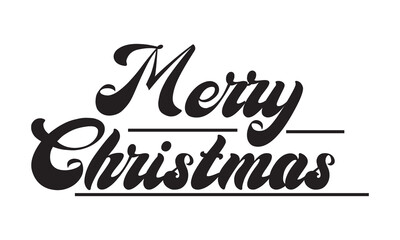 Merry Christmas Calligraphy Typography Vector eps 10
