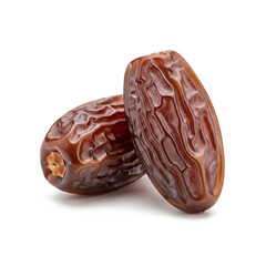 Dry dates isolated on white background.Clipping path.