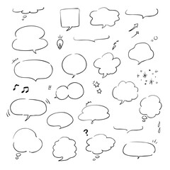 手描き吹き出し素材セット