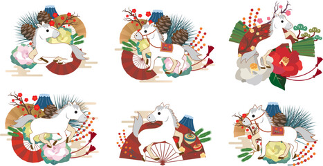 年賀状　2026年　午年
