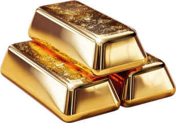 Shiny gold bars representing precious metal investment and wealth