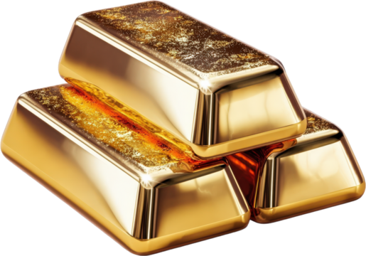 Shiny gold bars representing precious metal investment and wealth
