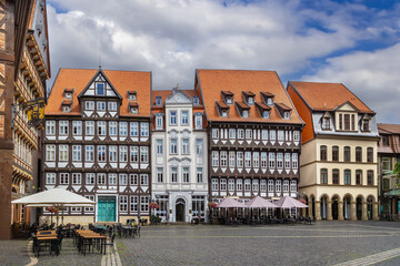 Marktplatz square in Hildesheim, Germany