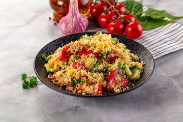Cous cous with vegetables tabulle