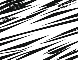 Abstract black and white dynamic slash pattern background.