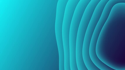 Layered teal gradient abstract background with smooth 3D paper-cut waves - Powered by Adobe