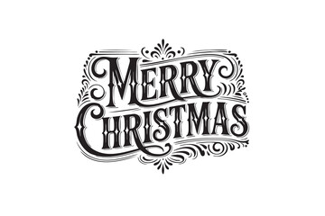 Merry Christmas Vector Typography