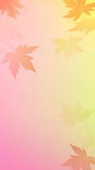 Soft pastel gradient background with subtle maple leaves creating a light gentle and calm seasonal decorative design