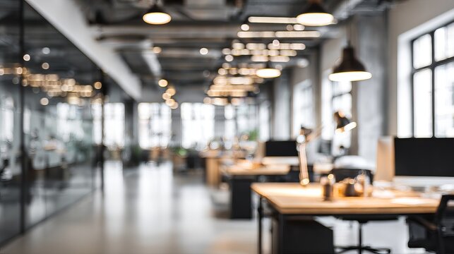 Dynamic open office space ready for collaboration and innovation, a modern workplace designed for productivity and team success, bright and spacious - Powered by Adobe