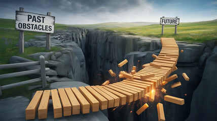 Navigate past obstacles and bridge to the future for business success, planning your career and leadership transformation with a new vision forward
